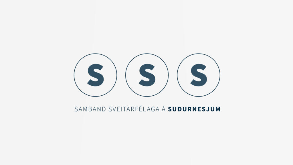 SSS Logo, Blátt, Hvítur Bakgrunnur