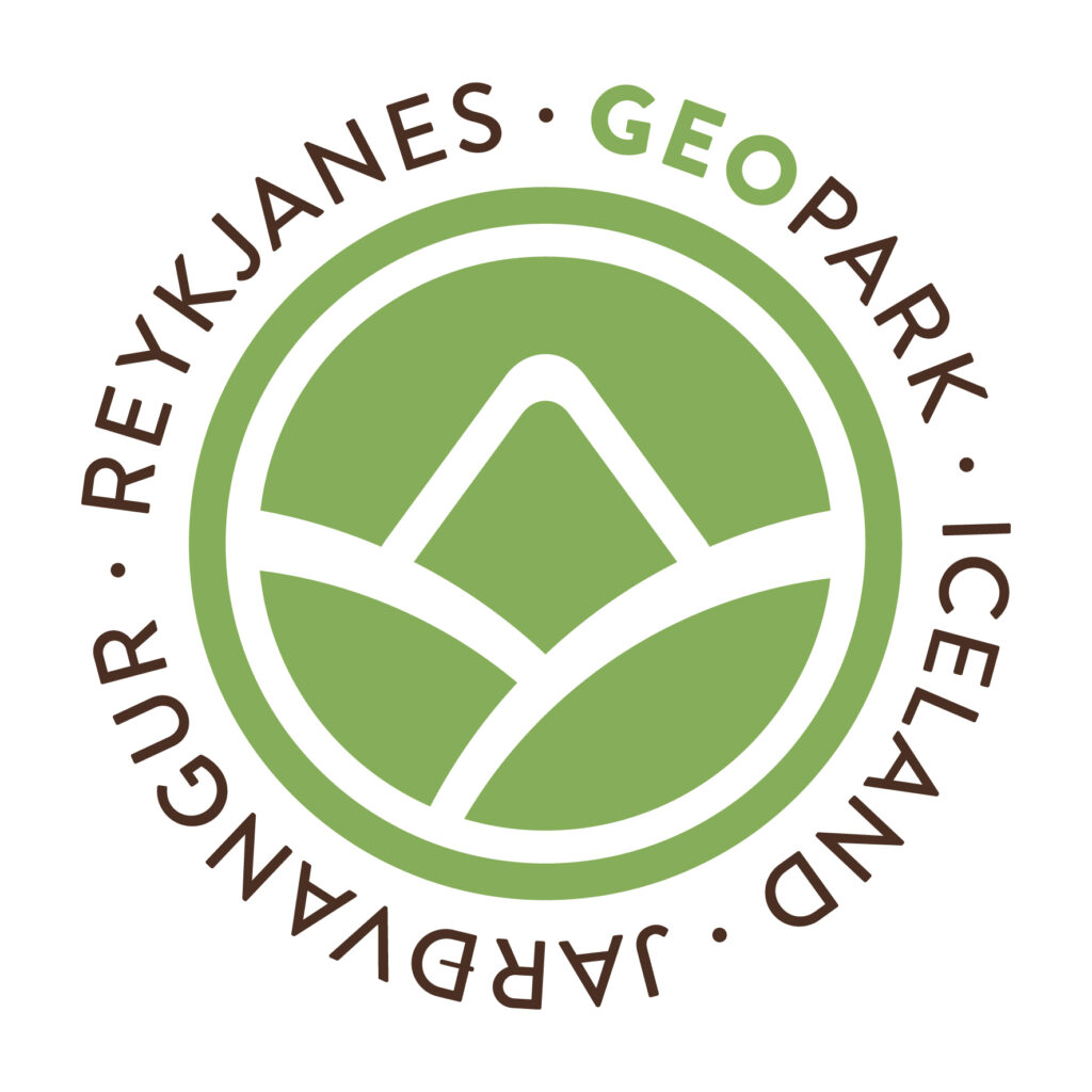 Reykjanes GeoPark Logo, Hvítur Bakgrunnur